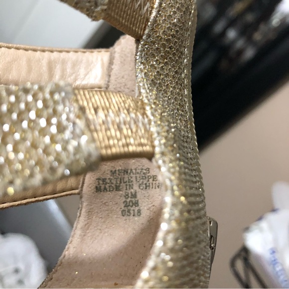 Marc Fisher Womens Open Toe Formal Strappy Sandals, Gold, Size 8 - Picture 12 of 12